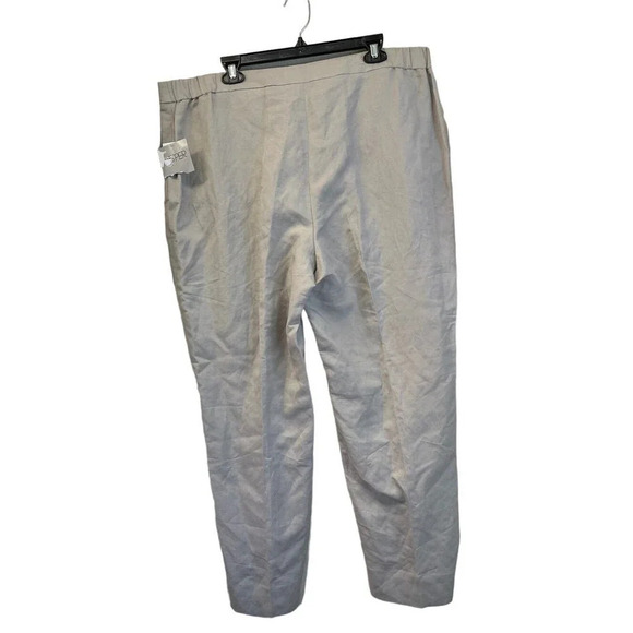 Kasper Women Size 18 Summer Straw Mid-Rise Straight Leg Fly-Front Pants NEW - Picture 2 of 12
